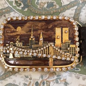 NYC cityscape belt buckle